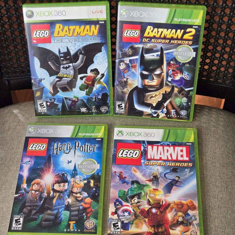 LEGO Xbox 360 Game Bundle (4 Games) - Batman, Marvel, Harry Potter CIB